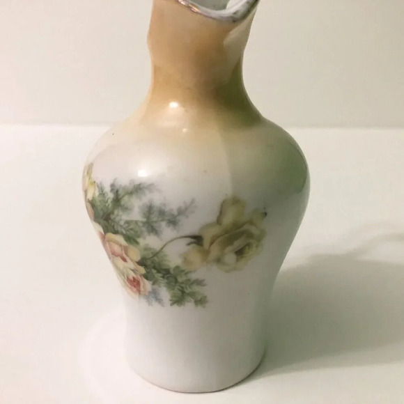 Limoges Paroutaud Freres Floral Cruet Small Pitcher 5  Inch Flower France - Picture 14 of 16